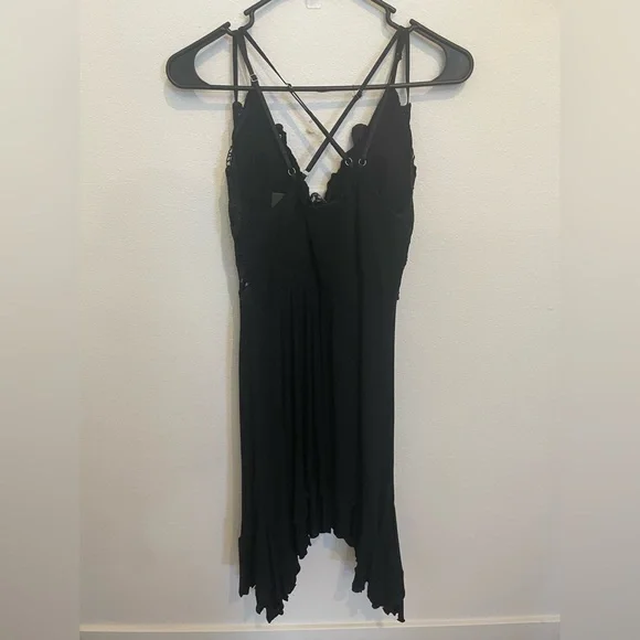 NWT Women’s Blue B Collection Black Holly Lacy Dress Size Medium - Picture 5 of 11